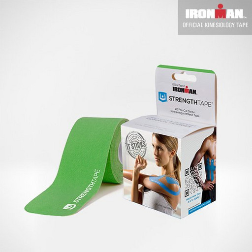 Тейп StrengthTape Kinesiology Athletic Tape 20 Pre-Cut Strips (25см) зеленый 5 см х 5 м