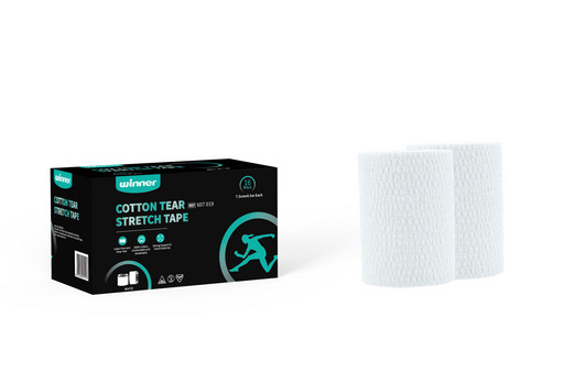 Тейп эластичный Winner 607019 Cotton Tear stretch Tape 7,5 см х 4,5 м