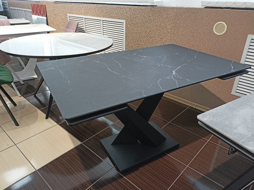 СТОЛ ЛАСТОЧКА КЕРАМОГРАНИТ Black Marquina