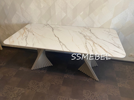 Стол Портофино керамогранит Silvia Beige
