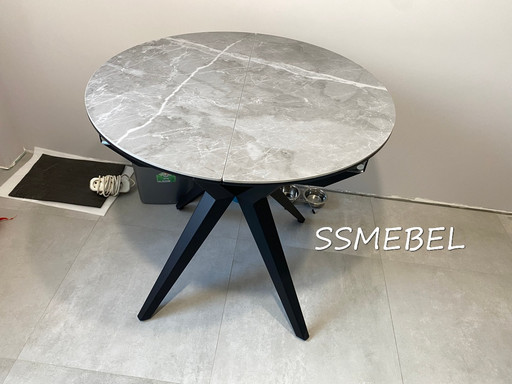 Стол Лион керамогранит Grey Smoke