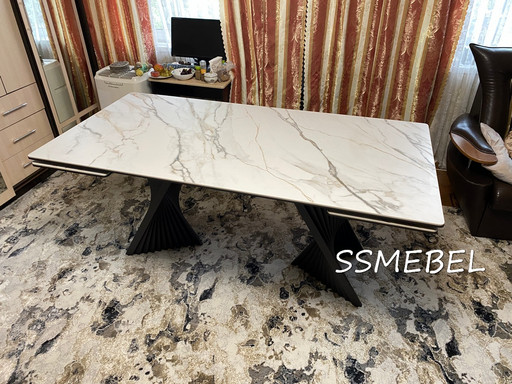 Стол Портофино керамогранит Silvia Beige 2