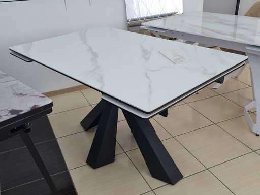Стол Оникс керамогранит Silver White