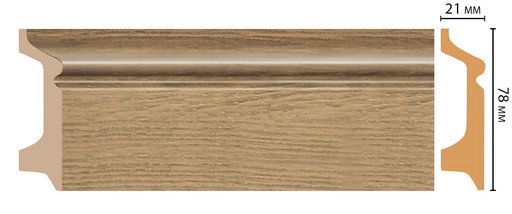 Плинтус напольный DECOMASTER D122-83 (78*21*2400мм)