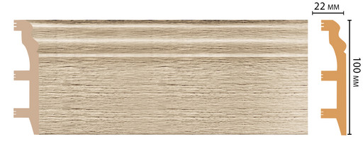 Плинтус напольный DECOMASTER D232-72 (100*22*2400мм)