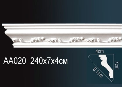 Лепнина Перфект Карниз потолочный с рисунком AA020