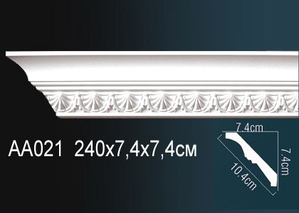 Лепнина Перфект Карниз потолочный с рисунком AA021