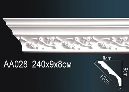 Лепнина Перфект Карниз потолочный с рисунком AA028 FLEX