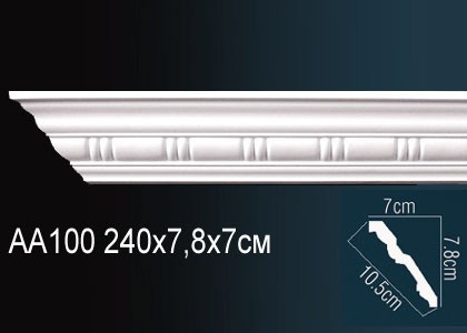 Лепнина Перфект Карниз потолочный с рисунком AA100
