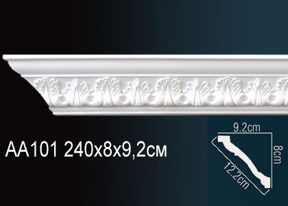 Лепнина Перфект Карниз потолочный с рисунком AA101 FLEX