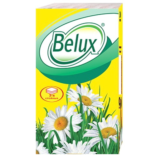 Бумажные платочки “Belux” трехслойные 10 шт.