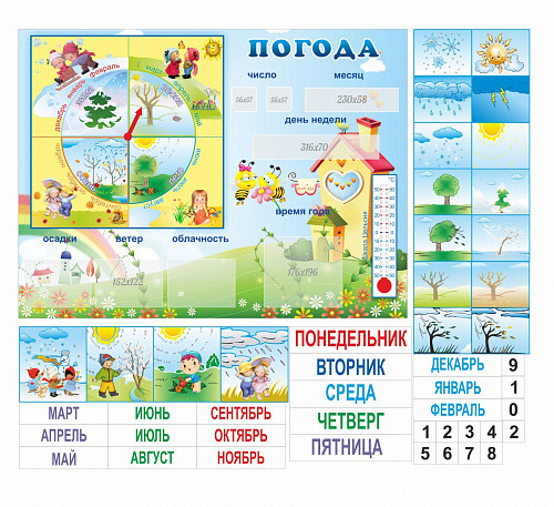Стенд Погода с карманами для вставок