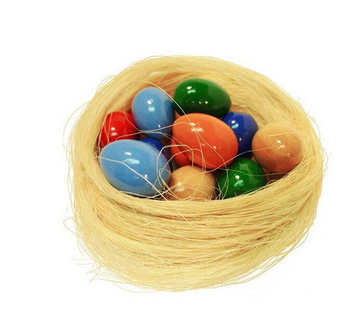 Счетный материал. Яйца в гнезде цветные