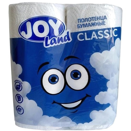 Бумажные полотенца “Joy Classic” Двухслойные 2 рулона белые