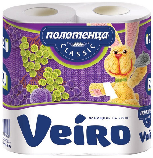 Бумажные полотенца Veiro Classic 2 слоя 2 рулона