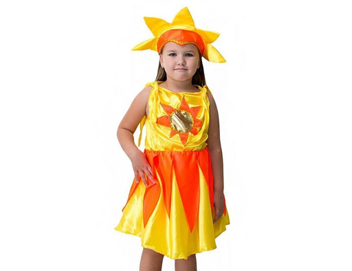 Детский костюм для девочек СОЛНЫШКО В ПЛАТЬЕ 3-5 лет