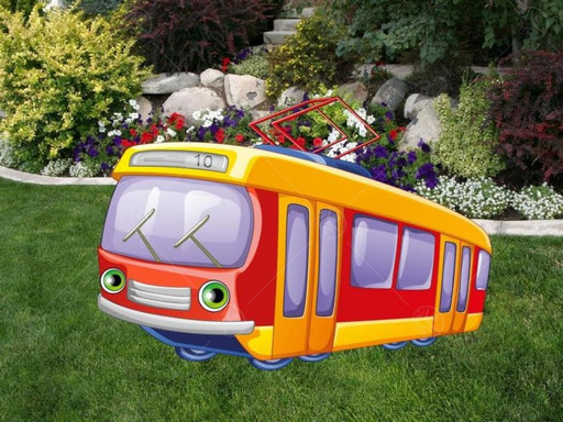 Уличная фигура Трамвай для сюжетно-ролевых игр по ПДД в детский