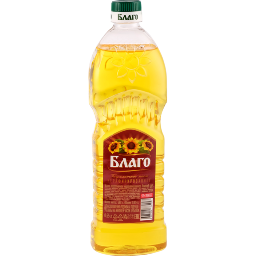 Масло подсолнечное Благо Душистое нерафинированное пэт 1л