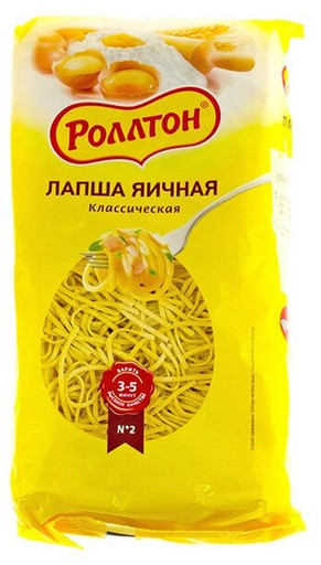 Лапша Роллтон яичная классическая м/у 400г