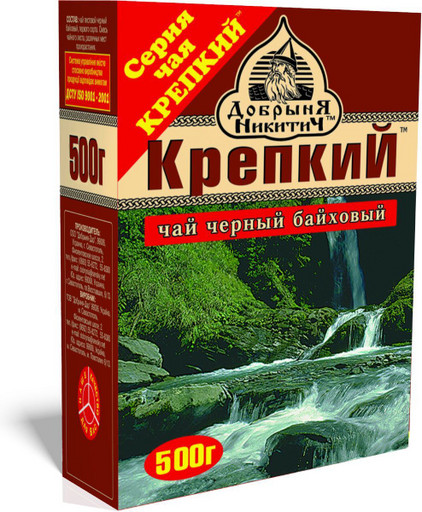 Добрыня Никитич Крепкий черный чай среднелистовой, 500 г