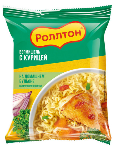 Вермишель Роллтон на дом бульоне с курицей м/у 60г