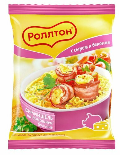 Вермишель Роллтон сыр-бекон м/у 60г