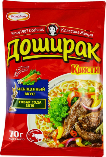 Лапша Доширак Квисти со вкусом говядины м/у 70г