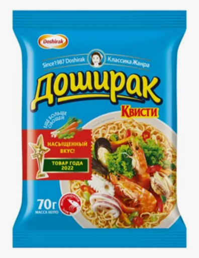Лапша Доширак Квисти со вкусом морепродуктов м/у 70г