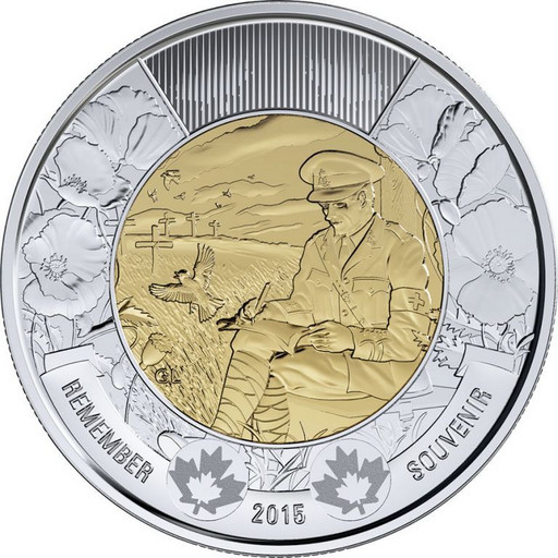 2 доллара Канада 2015 «В полях Фландрии»