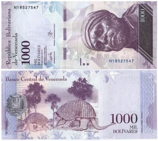 Банкнота 1000 Боливаров Венесуэла 2017