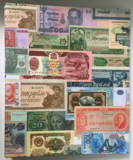 Альбом для банкнот без листов с рисунком (корешок 40 мм)
