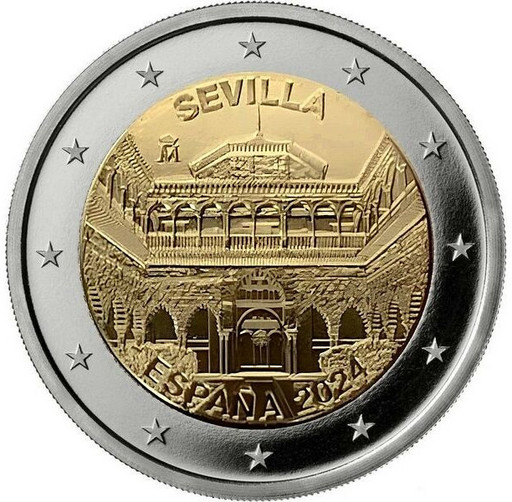 2 евро Испания 2024 «Севильский собор»