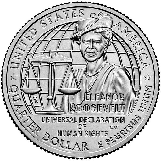 25 центов США 2023 «Элеонор Рузвельт»