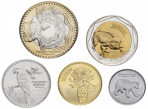 Набор 5 монет Колумбия 2013-2018