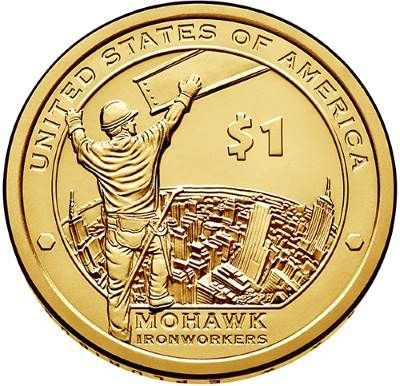 1 доллар США Сакагавея 2015 «Могавк»