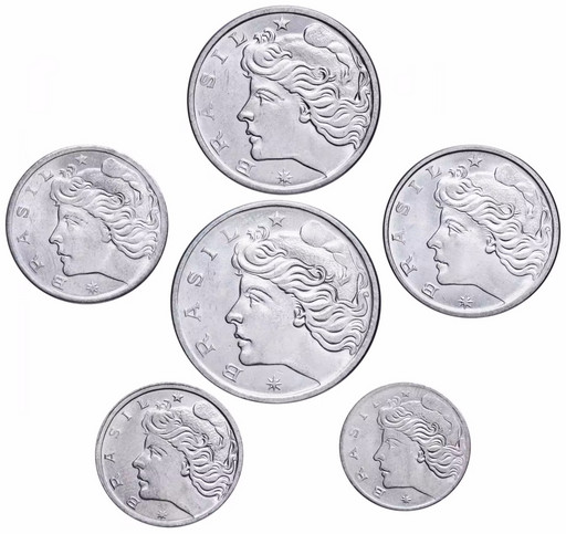 Набор 7 монет Бразилия 1969-1978