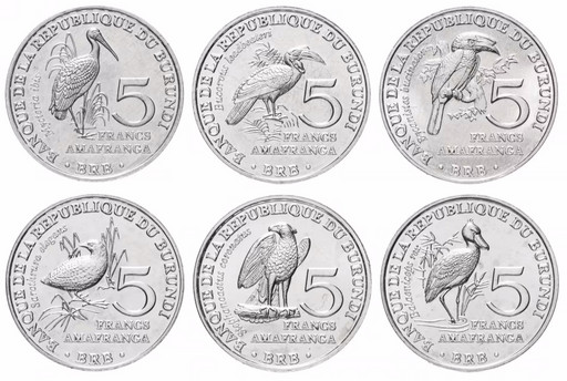 Набор 6 монет Бурунди 2014