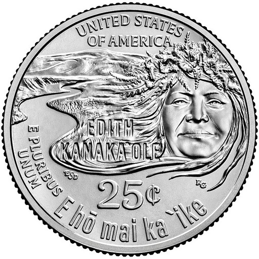 25 центов США 2023 «Эдит Канакаоле»