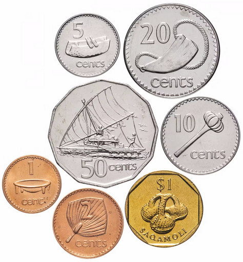 Набор 7 монет Фиджи 1992-2006