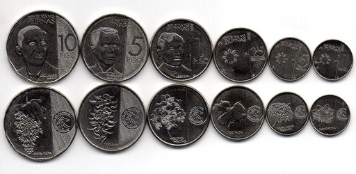 Набор 6 монет Филиппины 2017-2018