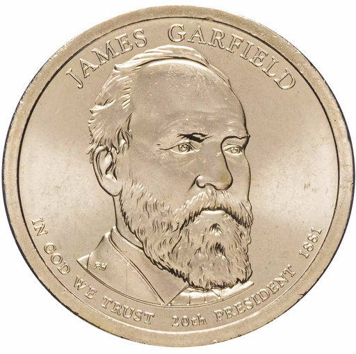 1 доллар США 2011 «20-й Президент Джеймс Гарфилд»