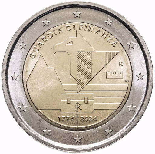 2 евро Италия 2024 «250 лет финансовой гвардии»