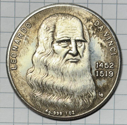 Памятная монета Leonardo Da Vinci КОПИЯ