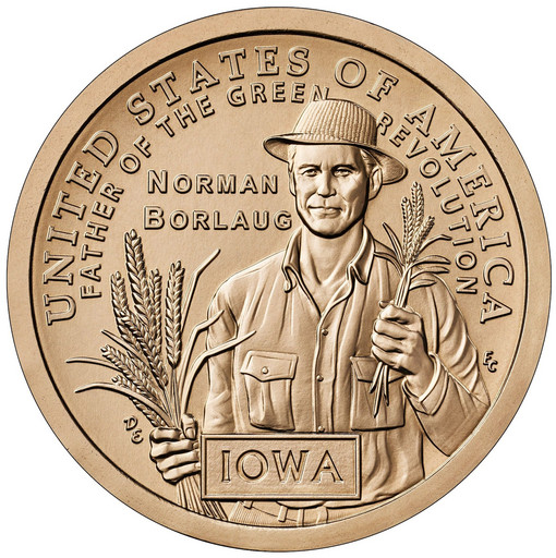 30 - США 1 доллар 2026 «Норман Борлоуг»