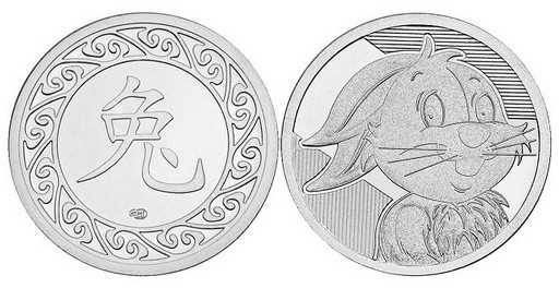 Монетовидный жетон 2023 «Год Кролика» СПМД