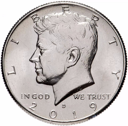 50 центов США 2019 Кеннеди