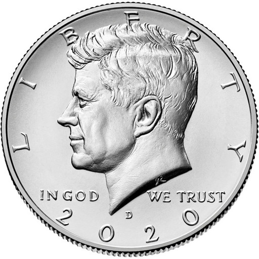50 центов США 2020 Кеннеди