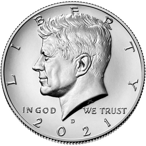 50 центов США 2021 Кеннеди