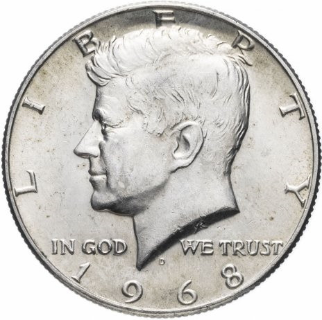 50 центов США 1968 Кеннеди