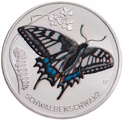 5 евро Германия 2023 «Бабочка Махаон»